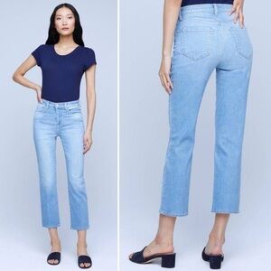 L’AGENCE Alexia High Rise Crop Cigarette Jeans 26 light wash stretch lightweight